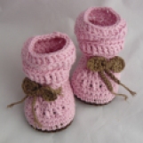 Emma crochet baby booties